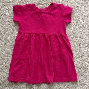 Primary Fuchsia Short Sleeve Dress